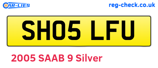 SH05LFU are the vehicle registration plates.