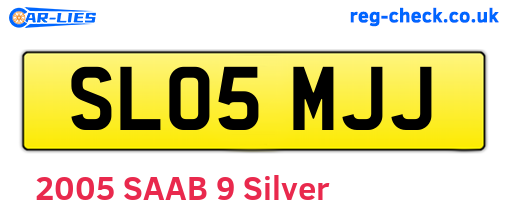 SL05MJJ are the vehicle registration plates.