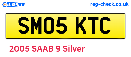 SM05KTC are the vehicle registration plates.