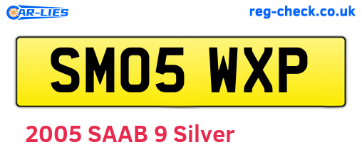 SM05WXP are the vehicle registration plates.