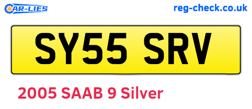 SY55SRV are the vehicle registration plates.