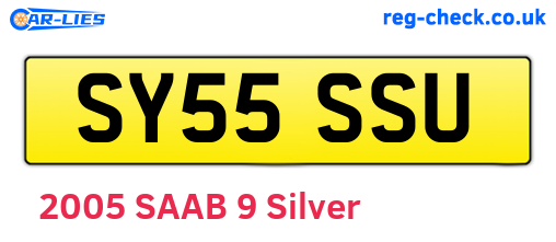 SY55SSU are the vehicle registration plates.