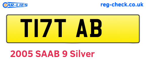 T17TAB are the vehicle registration plates.