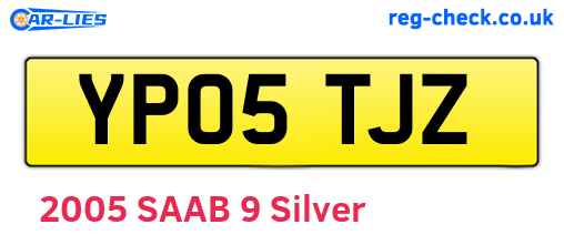 YP05TJZ are the vehicle registration plates.