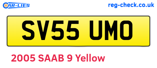 SV55UMO are the vehicle registration plates.