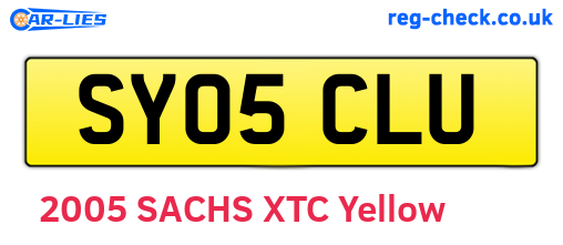SY05CLU are the vehicle registration plates.