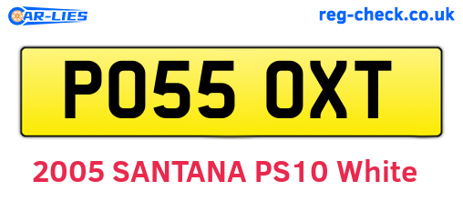 PO55OXT are the vehicle registration plates.