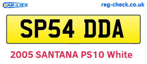 SP54DDA are the vehicle registration plates.