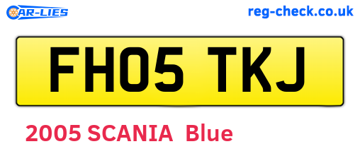 FH05TKJ are the vehicle registration plates.