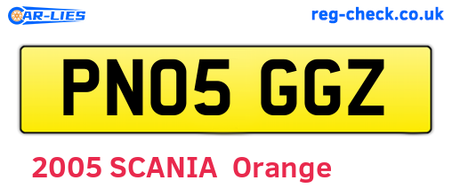 PN05GGZ are the vehicle registration plates.