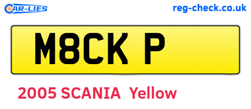 M8CKP are the vehicle registration plates.