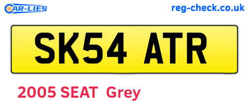 SK54ATR are the vehicle registration plates.