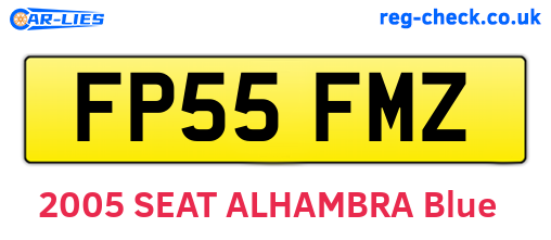 FP55FMZ are the vehicle registration plates.