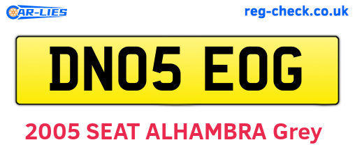 DN05EOG are the vehicle registration plates.