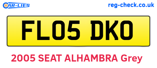 FL05DKO are the vehicle registration plates.