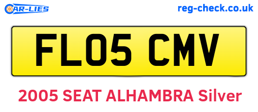 FL05CMV are the vehicle registration plates.