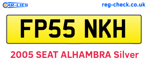 FP55NKH are the vehicle registration plates.