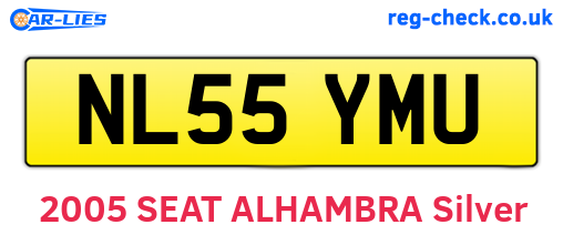 NL55YMU are the vehicle registration plates.