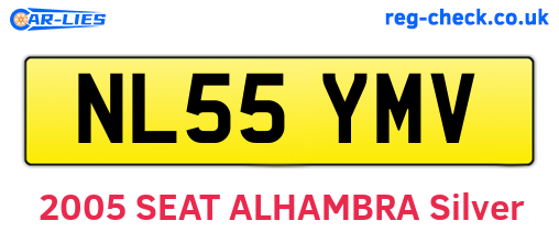 NL55YMV are the vehicle registration plates.