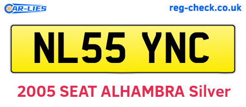 NL55YNC are the vehicle registration plates.