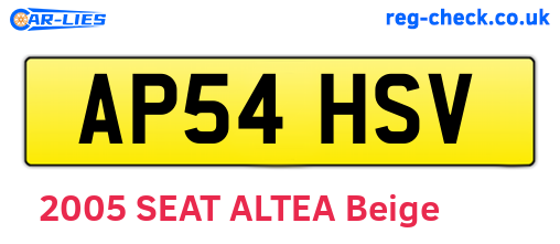 AP54HSV are the vehicle registration plates.