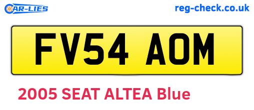 FV54AOM are the vehicle registration plates.
