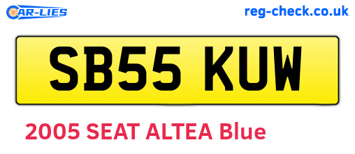 SB55KUW are the vehicle registration plates.