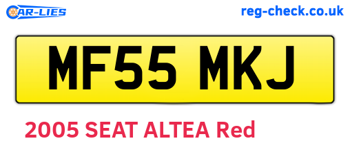 MF55MKJ are the vehicle registration plates.