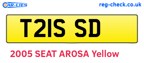 T21SSD are the vehicle registration plates.
