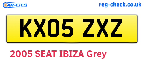 KX05ZXZ are the vehicle registration plates.