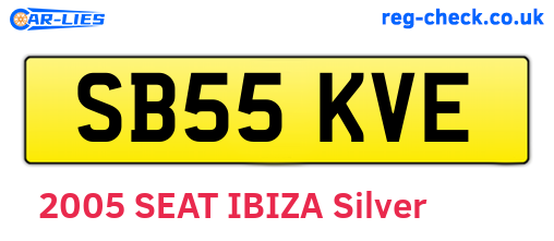 SB55KVE are the vehicle registration plates.