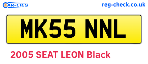 MK55NNL are the vehicle registration plates.