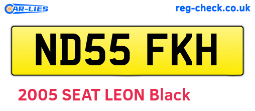 ND55FKH are the vehicle registration plates.