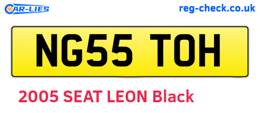 NG55TOH are the vehicle registration plates.