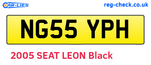 NG55YPH are the vehicle registration plates.
