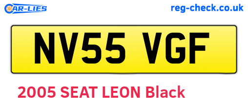 NV55VGF are the vehicle registration plates.