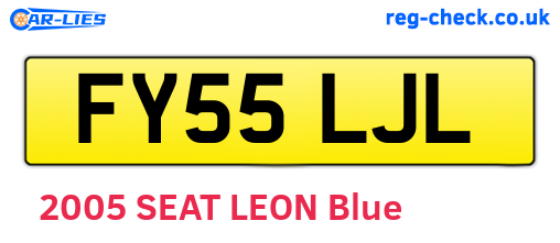 FY55LJL are the vehicle registration plates.