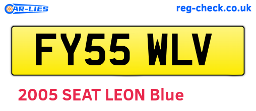 FY55WLV are the vehicle registration plates.