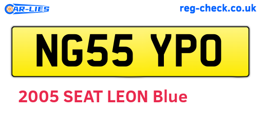 NG55YPO are the vehicle registration plates.