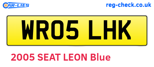 WR05LHK are the vehicle registration plates.