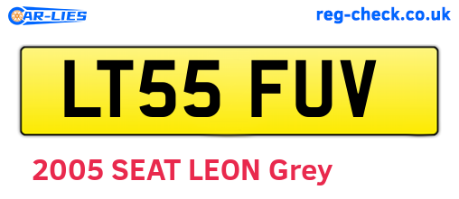 LT55FUV are the vehicle registration plates.