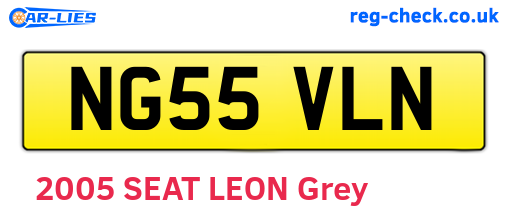 NG55VLN are the vehicle registration plates.