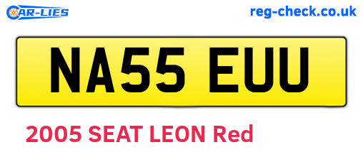 NA55EUU are the vehicle registration plates.