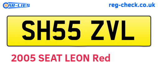 SH55ZVL are the vehicle registration plates.
