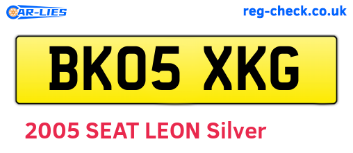 BK05XKG are the vehicle registration plates.
