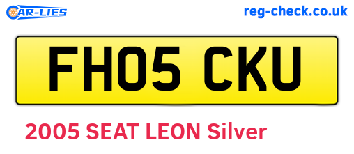 FH05CKU are the vehicle registration plates.