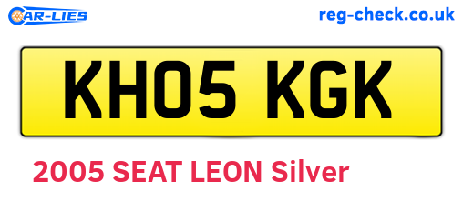 KH05KGK are the vehicle registration plates.
