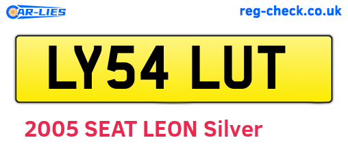 LY54LUT are the vehicle registration plates.