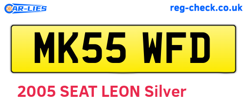 MK55WFD are the vehicle registration plates.