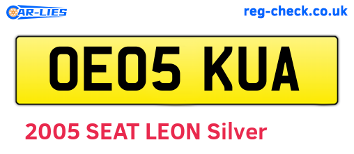 OE05KUA are the vehicle registration plates.